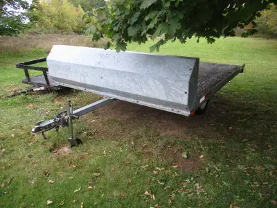 Heavy Duty Weber Lane 2008 double (2) snowmobile trailer used very little, with tongue jack and whee...