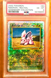 2002 Pokemon Legendary Collection Nidoran Reverse Holo - PSA
