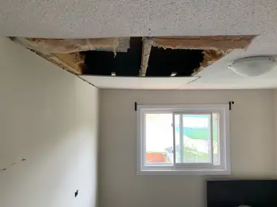 Ceiling Repair, Drywall Repair, Water damage, Popcorn Repair++, View more