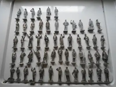 Vintage pewter toy soldiers collection x55, View more