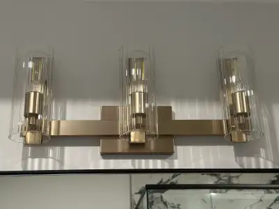 KICHLER JEMSA 3 LIGHT VANITY IN CHAMPAGNE BRONZE - NEW IN BOX, View more