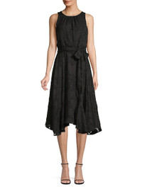 Gabby Skye Women's Sleeveless Belted Dress Black sz 4