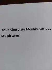 Adult novelty chocolate moulds