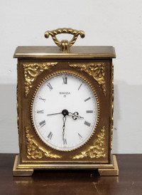 Mid Century Brass Swiza Clock