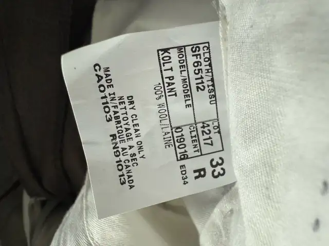 Loro Piana Saks Fifth Avenue Kolt Pants in Men's in Mississauga / Peel Region - Image 5