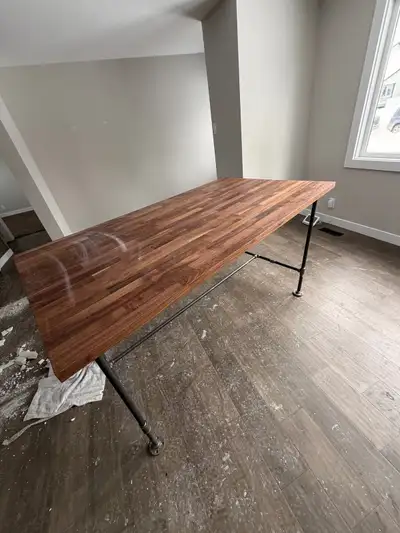 Solid Wood Industrial Desk ,Heavy Duty Pipe Legs, View more