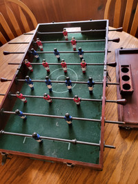 Folding foosball table/game.
