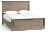 Queen Wood bed frame and headboard (Pottery Barn Livingston)