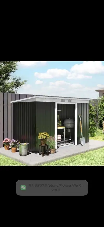 9x4 Outdoor Storage Shed Galvanized Steel Garden Shed, View more