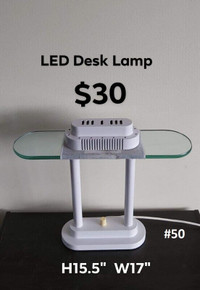 LED White Side Table/Desk Lamp