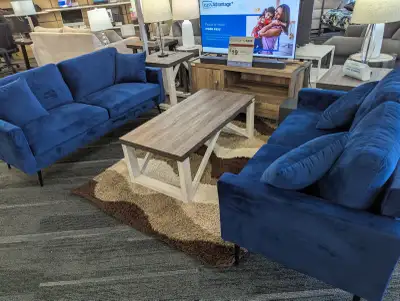 PREVIOUSLY ENJOYED SOFA/LOVESEAT. AS IS. NO REFUNDS. NO EXCHANGES. TAXES TO BE ADDED. PRICES ARE FIR...