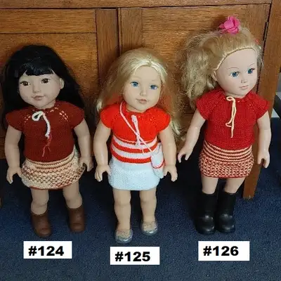 #2 18" Doll Clothes-Hand Knit Fits American Girl, My Life, Our Generation, Journey Girl, Maplelea et...