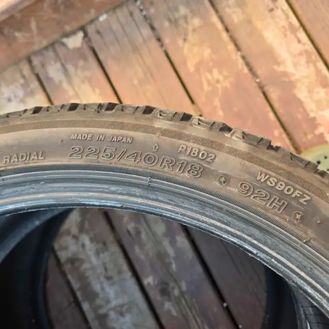 225/40 R18 bridgestone blizzak ws90 winter tires in Tires & Rims in St. John's - Image 3