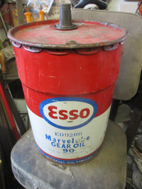1960s ESSO MARVELUBE GEAR OIL 90 IMPERIAL 5 GALLON TIN $20