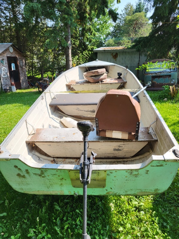 14' Deep V Aluminum Boat and Trailer Powerboats & Motorboats Owen Sound Kijiji