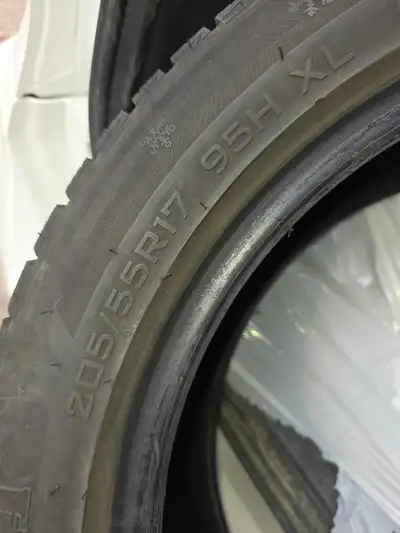 Barely used . Under 300 kms on them. Snow rated. Amazon sells exact tires for.$291. Smoking deal at...