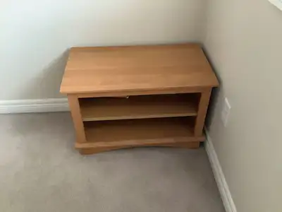 Wooden side table with storage shelf, View more