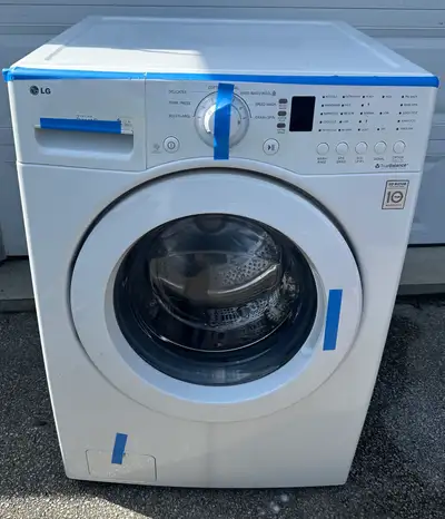 27” LG WASHER AND DRYER SET FRONT LOAD STACKABLE FULL CAPACITY , View more