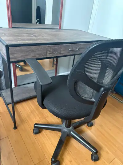Desk and chair, View more