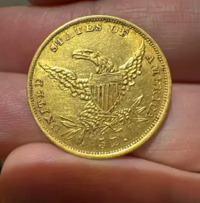 1835 American $2.50 gold coin, View more