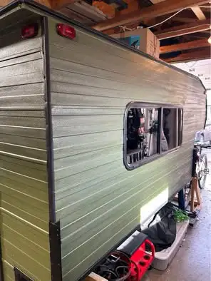Sundowner camper, originally oilfield ambulance. Started to rebuild but lost interest, will fit 8’ b...