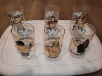 WWF Titan Sports 1990 Glasses Set