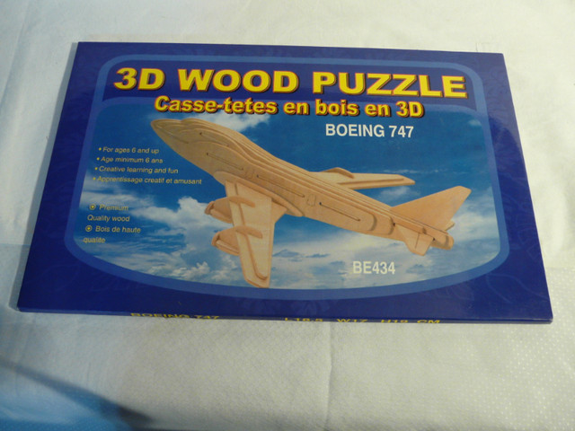 Casse-tetes en bois 3D  BOEING  747 dans Art et objets de collection  à Longueuil/Rive Sud