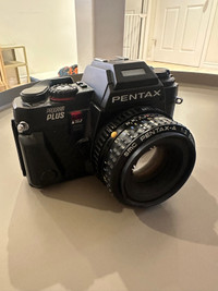 Black Pentax program plus 35mm film camera
