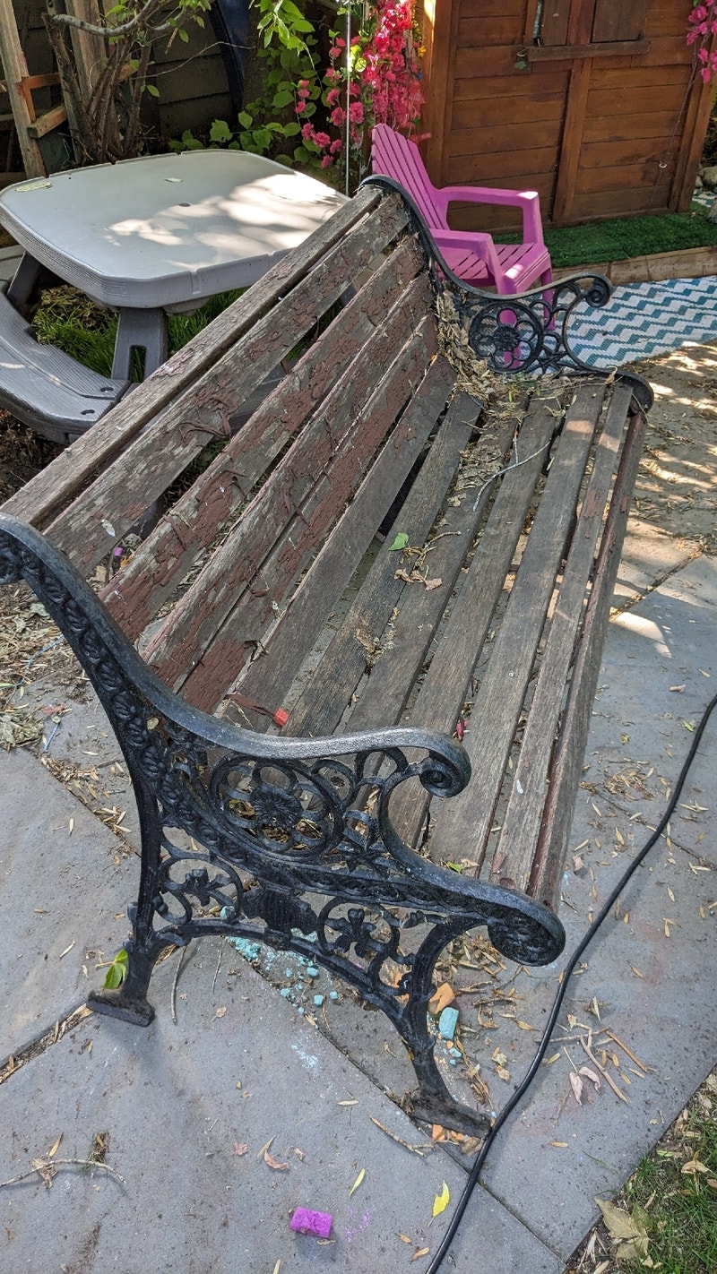 Free cast iron and wooden bench Free Stuff Saskatoon Kijiji