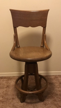 Antique Krug Oak Swivel Chair