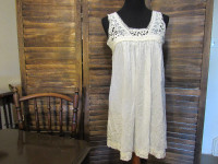 #54 Jonquil by Dianne Samandi Short Lacey White Cotton Nightgown