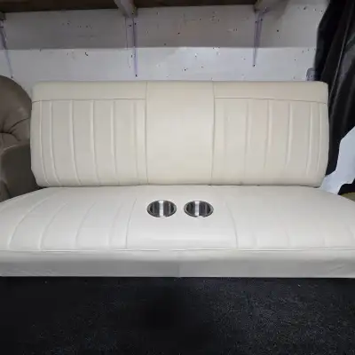 Hello. Just reupholstered in real leather, Seat fits 1973 to 1987. Will fit earlier models however t...