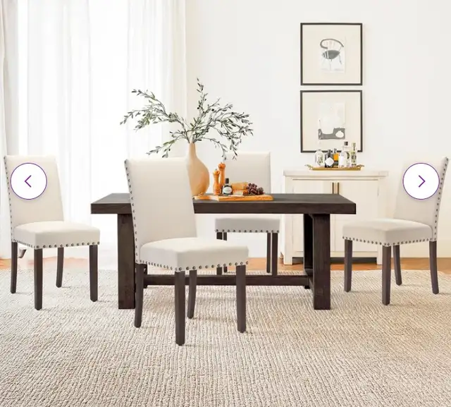 Bontrager Linen Dining Room Parsons Chair (Set of 2) in Dining Tables & Sets in Markham / York Region - Image 3