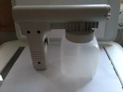 This is a genuine Kirby vacuum cleaner shampoo gun spray bottle attachment in gray color. It is desi...