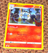Chandelure Holographic Pokémon Card
