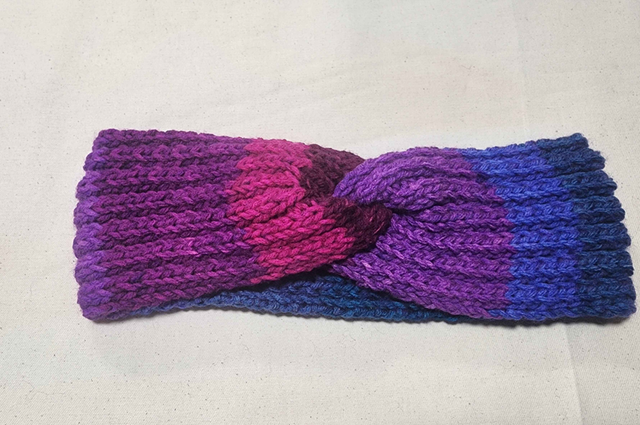 Hand-Knitted Twist Headband