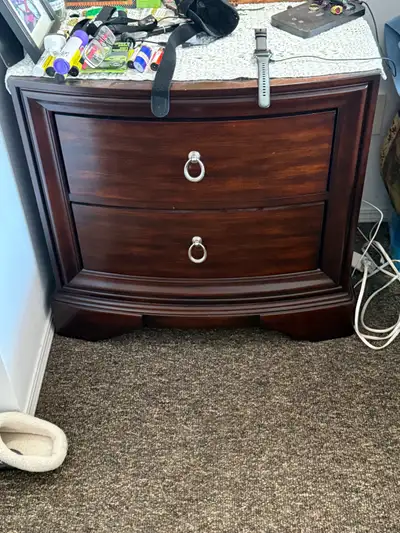 Dark Wood Nightstand Set, View more