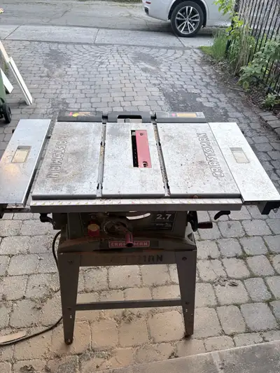 I am selling a used Craftsman table saw with a 2.7 HP motor, 120 volts, 60 Hz, and 15 amps, providin...