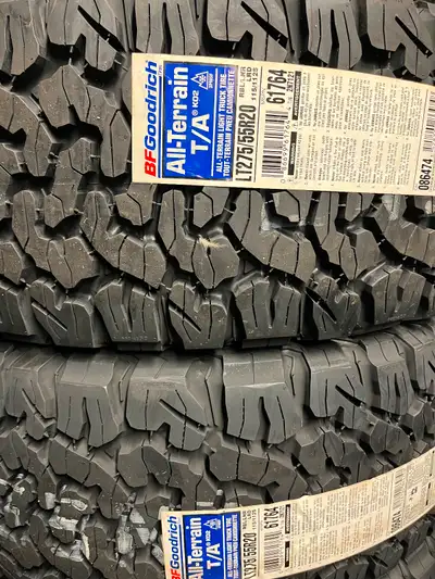 New pair of LT275 55 20 bfg ko2 all terrain tires. Tires are brand new never been mounted or used an...