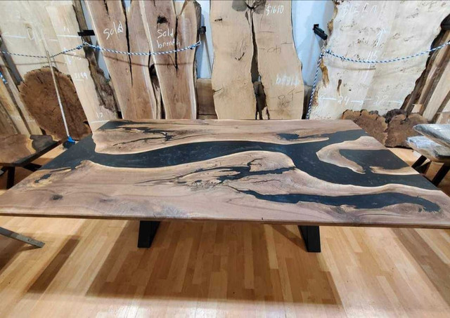 live edge and epoxy river tables- custom made in Dining Tables & Sets in Red Deer - Image 3