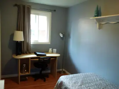 One clean quiet room available for rent on the main floor of a quiet west end bungalow. The fully fu...