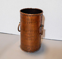 Vintage Copper Jug / Vase with Handles handmade in Switzerland