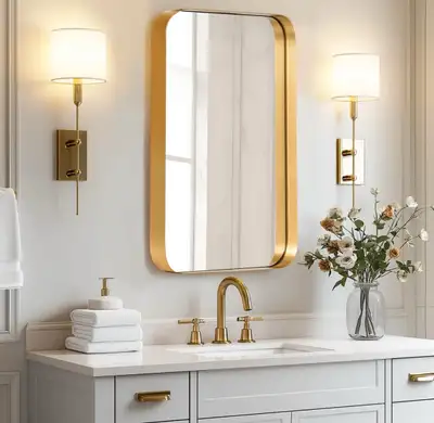 Modern Mirrored Bathroom Medicine Cabinet – 24” × 16” Upgrade your bathroom with this sleek mirrored...