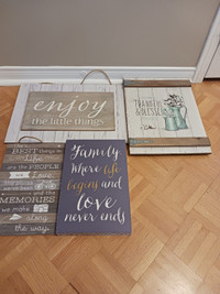 4 - WOODEN DECORATIVE SIGNS