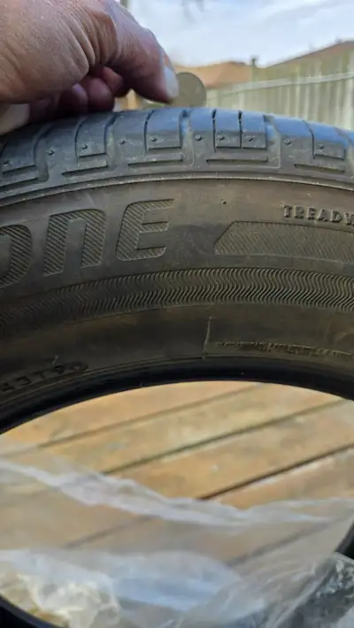4 used 225 60 R17 99H, Bridgestone ecopia 422Plus, DOT 4319, 5-6 mm left, Pickup in Mississauga