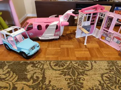 Barbie dollhouse and airplane , View more