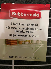3ft Rubbermaid Linen Shelf Kit 
