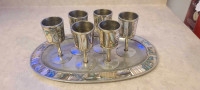 Cordial set - 6 cups and tray - PPU