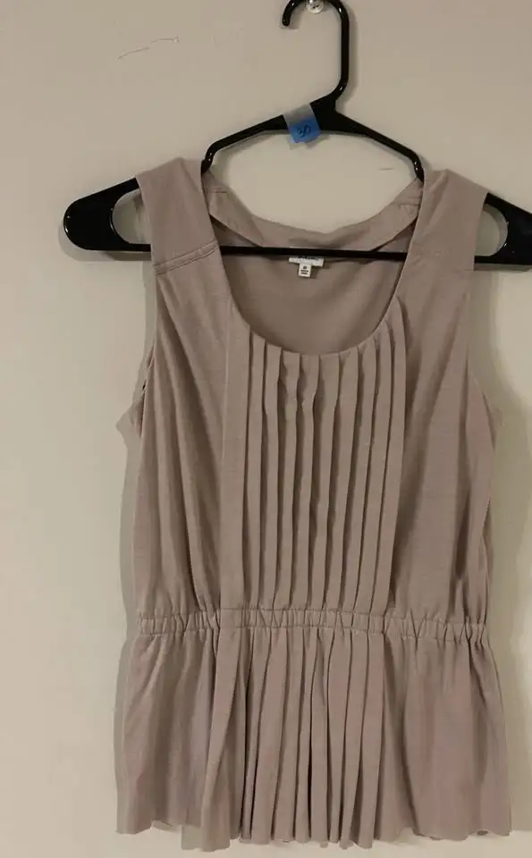 AN SIZE : X SMALL , BRAND NEW BEIGE  TOP BY '' F BABATON , ARITZ