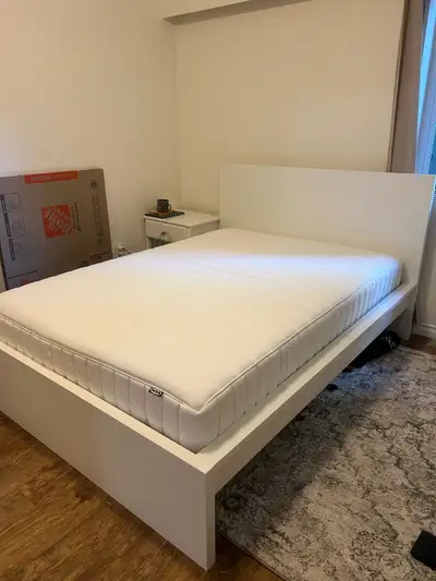Malm bed frame and mattress, View more